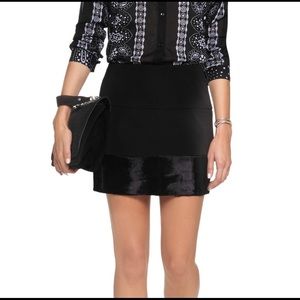 Maje fur trimmed top and skirt set